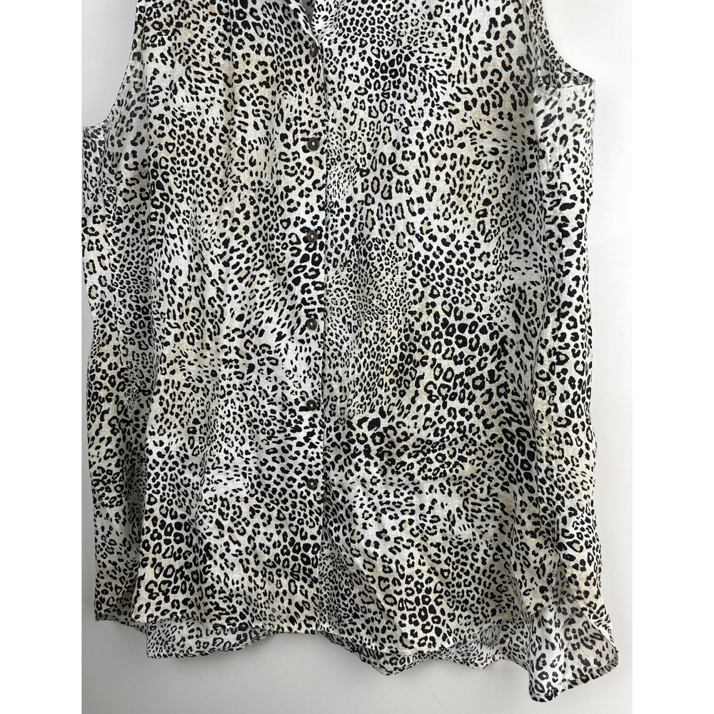Chico's Bundle of 2 100% Linen No Iron Sleeveless Tunic Tops Plus Size 3 16/18 - Picture 9 of 16